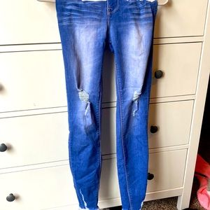 Ripped blue jeans for kids size 5